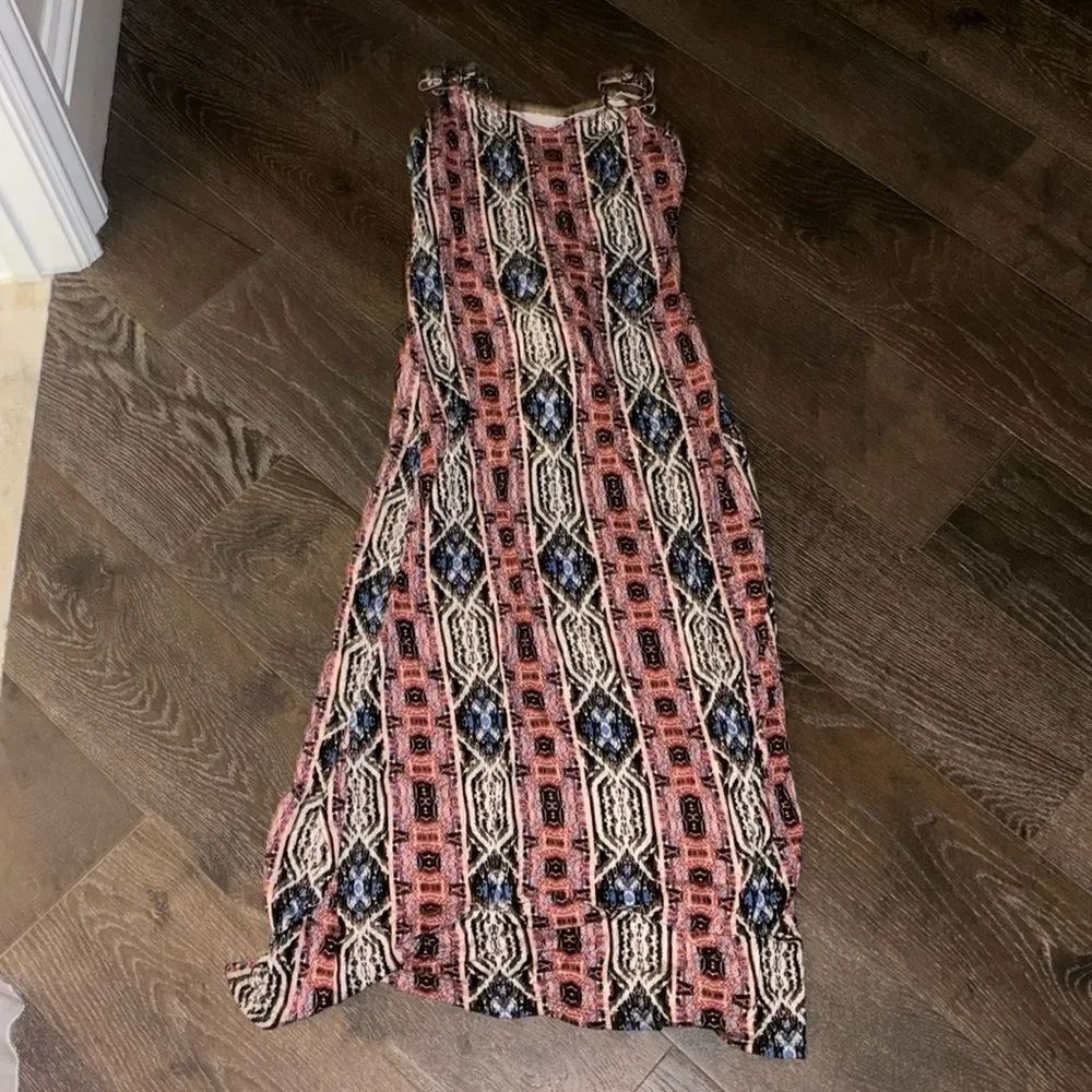 Forever 21 tribal print long maxi dress, size large, EUC